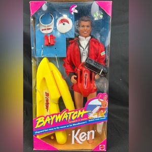 Vintage Mattel Baywatch Ken Lifeguard Barbie Doll New